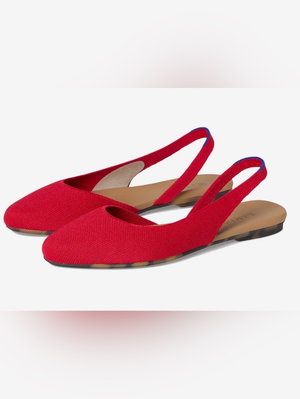 Rothy’s The Almond Slingback Red Flats Women’s Size 7